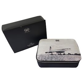 Anya Hindmarch Concorde British Airways Stofftasche Schwarz Grau Schwarz Grau