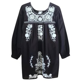 Autre Marque-Edy embroidered dress-Black