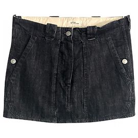 Isabel Marant Etoile schwarzer Jeans-Minirock Schwarz