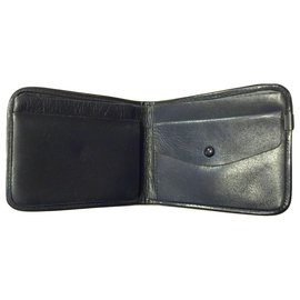 Christian Dior-DIOR vintage wallet in Oblique canvas-Cream,Navy blue