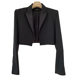 Alexandre Vauthier Kurze schwarze Smokingjacke Schwarz