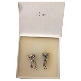 Christian Dior clip earrings silvery Silvery
