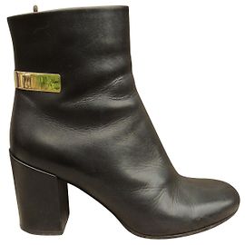 Botas de couro Givenchy pretas 37 Preto