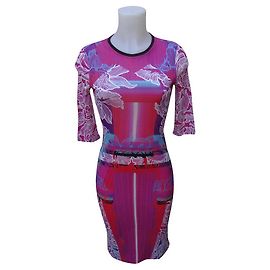 Robe Peter Pilotto Rose Multicolore en Viscose Rose Multicolore