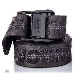 Off White Ceinture industrielle blanc cassé noir Noir