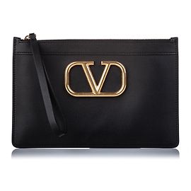 Valentino Black VLOGO Funda de cuero Negro
