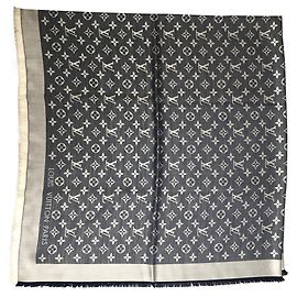 Scialle Louis Vuitton Denim blu Blu
