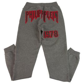 Philipp Plein-Philpp Plein junior Sweatpants Trousers Gray and red for Boys 14-15 years old-Red,Grey