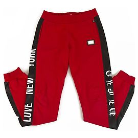 Philipp Plein Pantaloni della tuta Philpp Plein junior Rosso e nero da ragazzo 12-13 Anni Nero Rosso