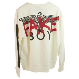 Autre Marque-BOY London off white Spray paint Sweatshirt-Black,Cream