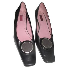Escarpins Kenzo en cuir noir Taille 39 Noir