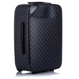 Louis Vuitton-Louis Vuitton Black Damier Graphite Pegase Light 55-Black,Other,Grey
