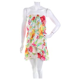 Robe en soie à fleurs Ralph Lauren Multicolore