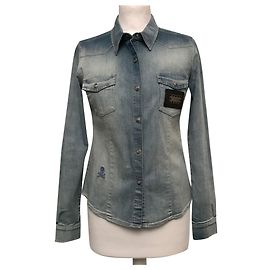Camicia Philipp Plein in denim blu Blu