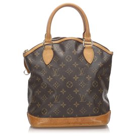 Louis Vuitton-Louis Vuitton Brown Monogram Lockit Vertical-Brown