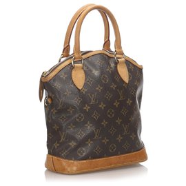 Louis Vuitton-Louis Vuitton Brown Monogram Lockit Vertical-Brown