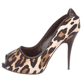 Giuseppe Zanotti Escarpins léopard peeptoe Imprimé léopard