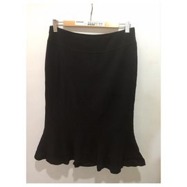 Escada-Skirt with flounce-Black