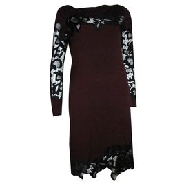 Diane Von Furstenberg-DvF Ernestina silk and lace dress-Black,Purple