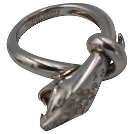 Boucheron Trouble White Gold and Diamonds Ring Silvery