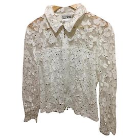 Joseph Ribkoff Splendida camicetta bianca con maglie e strass Bianco