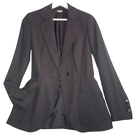 Zara Beautifully tailored jacket in soft anthracite gray with fine pinstripe. Dark grey