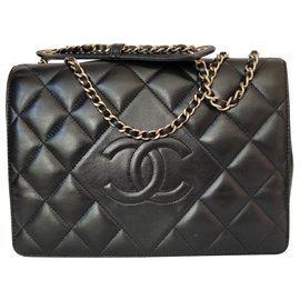 Chanel-Black Crossbody Bag-Black
