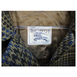 Burberry-Burbery Vintage Mantel in reiner Lammwolle t 40-Grün