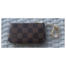 Louis Vuitton-Louis Vuitton Schlüsseltasche Damier Ebene-Braun