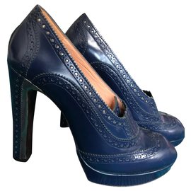 Robert Clergerie-Pumps with high heels-Navy blue