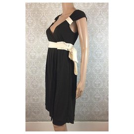 Diane Von Furstenberg-DvF Dora wrap dress vintage-Marrom,Cru