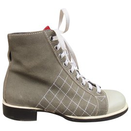 Chanel-Chanel p boots 37-Grey