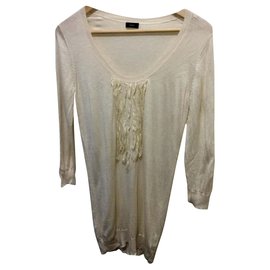 Joseph-Knit dress cashmere and silk-Cream