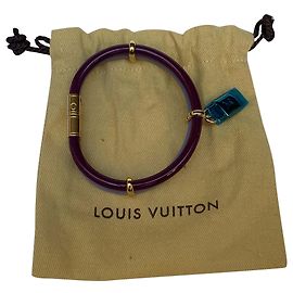 Louis Vuitton Manténgalo dos veces pulsera burdeos y morado. Burdeos Púrpura