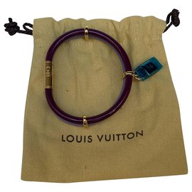 Louis Vuitton-Manténgalo dos veces pulsera burdeos y morado.-Burdeos,Púrpura