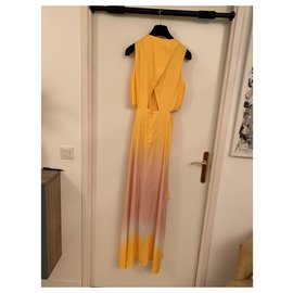 Maje-New Maje yellow dress with label-Pink,Cream,Yellow,Peach