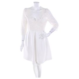 Robe en dentelle blanche Claudie Pierlot Taille M Blanc