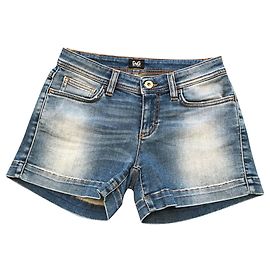 Shorts de denim azul D&G Azul