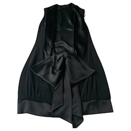 Azzaro-AZZARO - BLACK COCKTAIL DRESS MINT CONDITION T40-Black