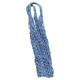 Céline-Saco de rede de algodão Celine-Azul