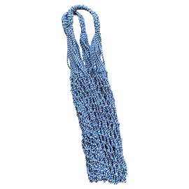 Céline-Celine Cotton Net Bag-Blue