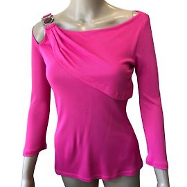 Versace Pink Viscose Top Pink