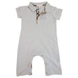 Burberry hellblauer Polo-Karokragen für Kleinkinder 12 Monate oder 80cm hoch Hellblau