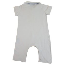 Burberry-Burberry light blue polo overall check collar for infant 12 months or 80cm tall-Light blue