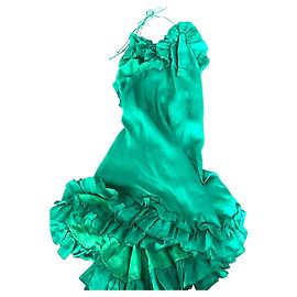 Dsquared2 Silk ruffle dress Green