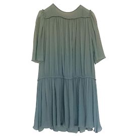 Chloé blaues Seidenkleid Blau