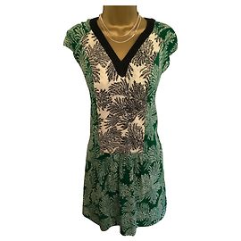 Hoss Intropia Vestidos Negro Blanco Verde Crudo
