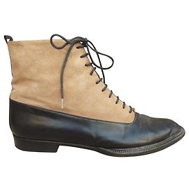 bottines vintage Prada p 36 Noir Beige