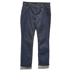 Raw jeans Louis VUITTON - size 40 - denim pants Navy blue