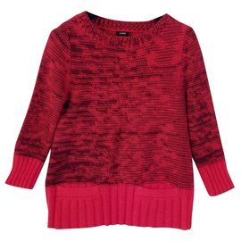 Pull J.Crew en 100% cotton. Taille S. Noir Rouge